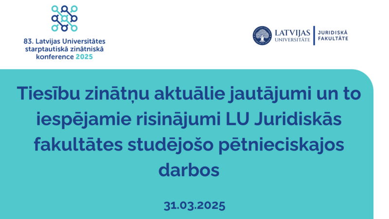 LU 83. starptautisko zinātnisko konferenci noslēdz LU un ārzemju studenti